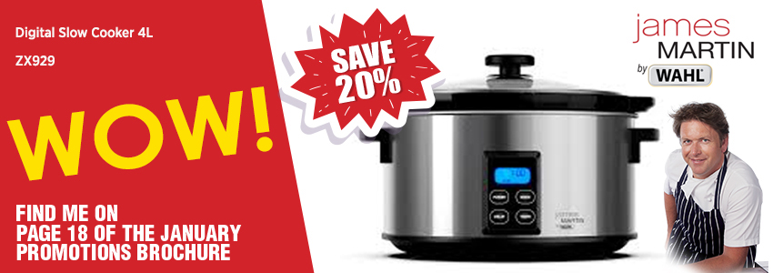 Save 20% on the James Martin by Wahl Digital Slow Cooker