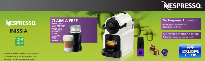 Claim A Free Aeroccino Milk Frother When You Buy An Inissia From 26th July Until 30th September