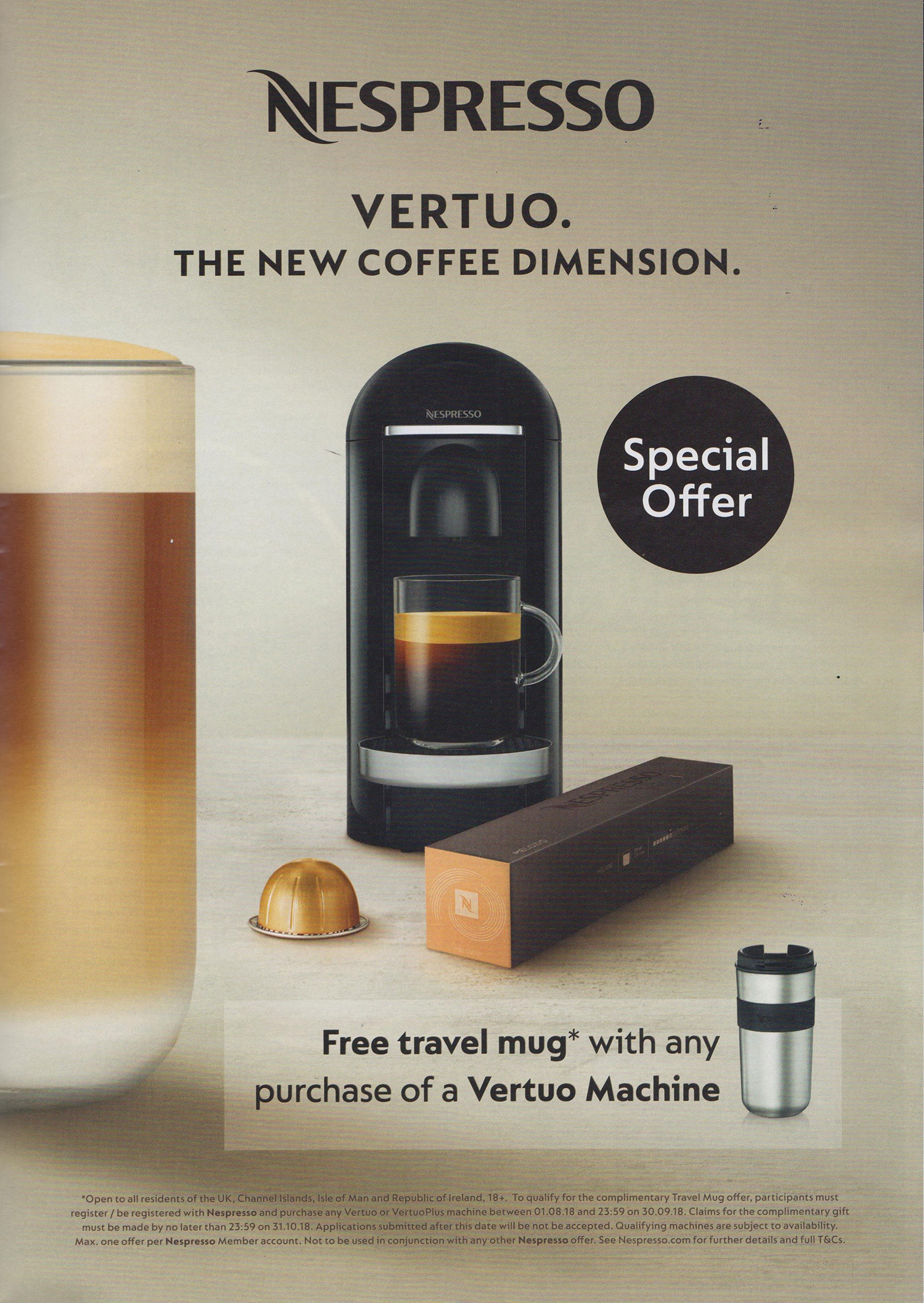 nespresso free travel mug offer
